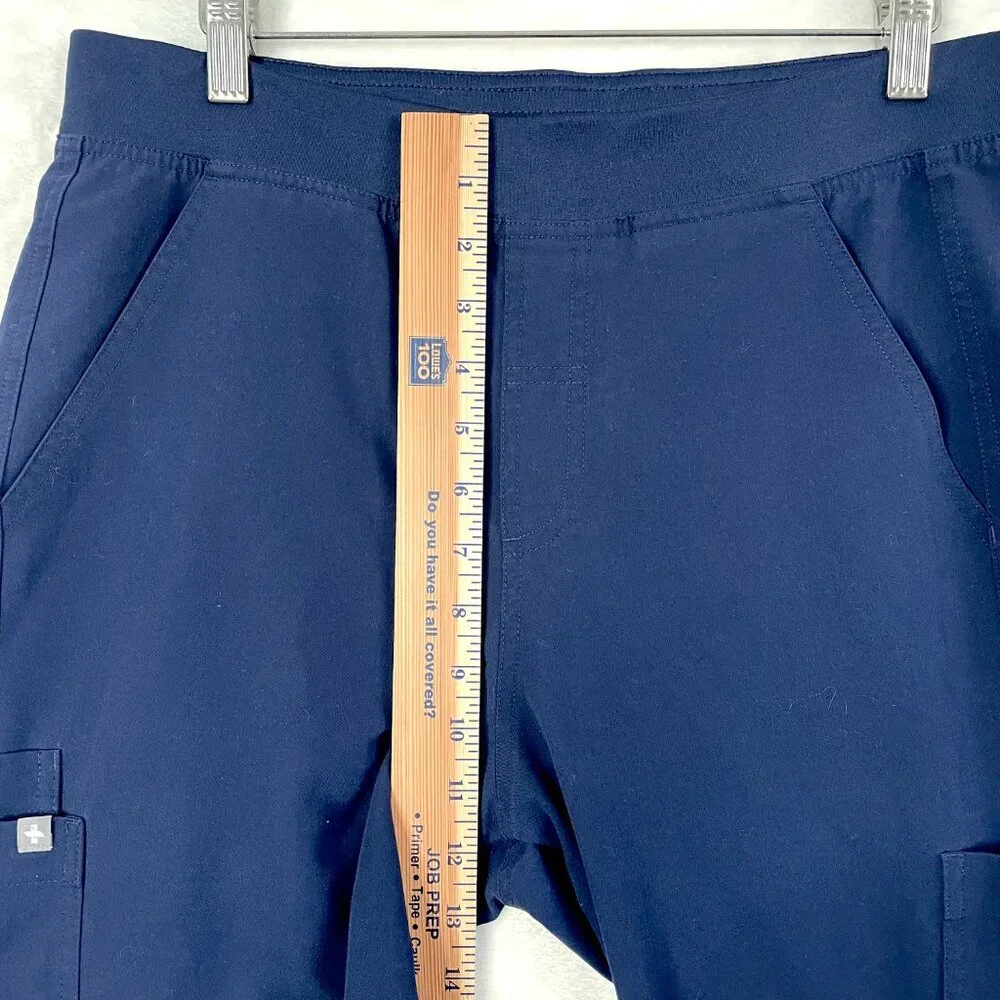 Figs Technical Collection Axim Cargo Scrubs Pants Mens M Blue Classic Fit